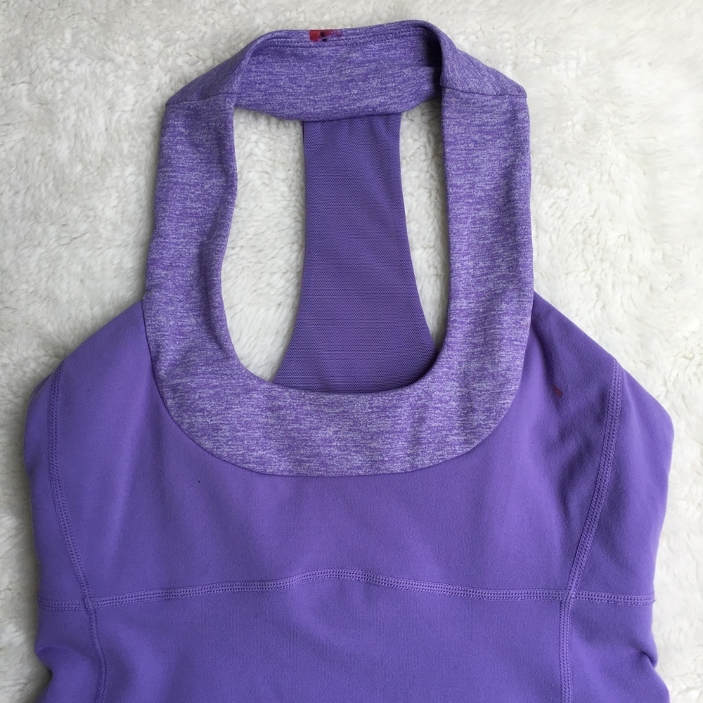 Lululemon Purple Scoop Neck Tank Top Size 4 - Picture 2 of 8
